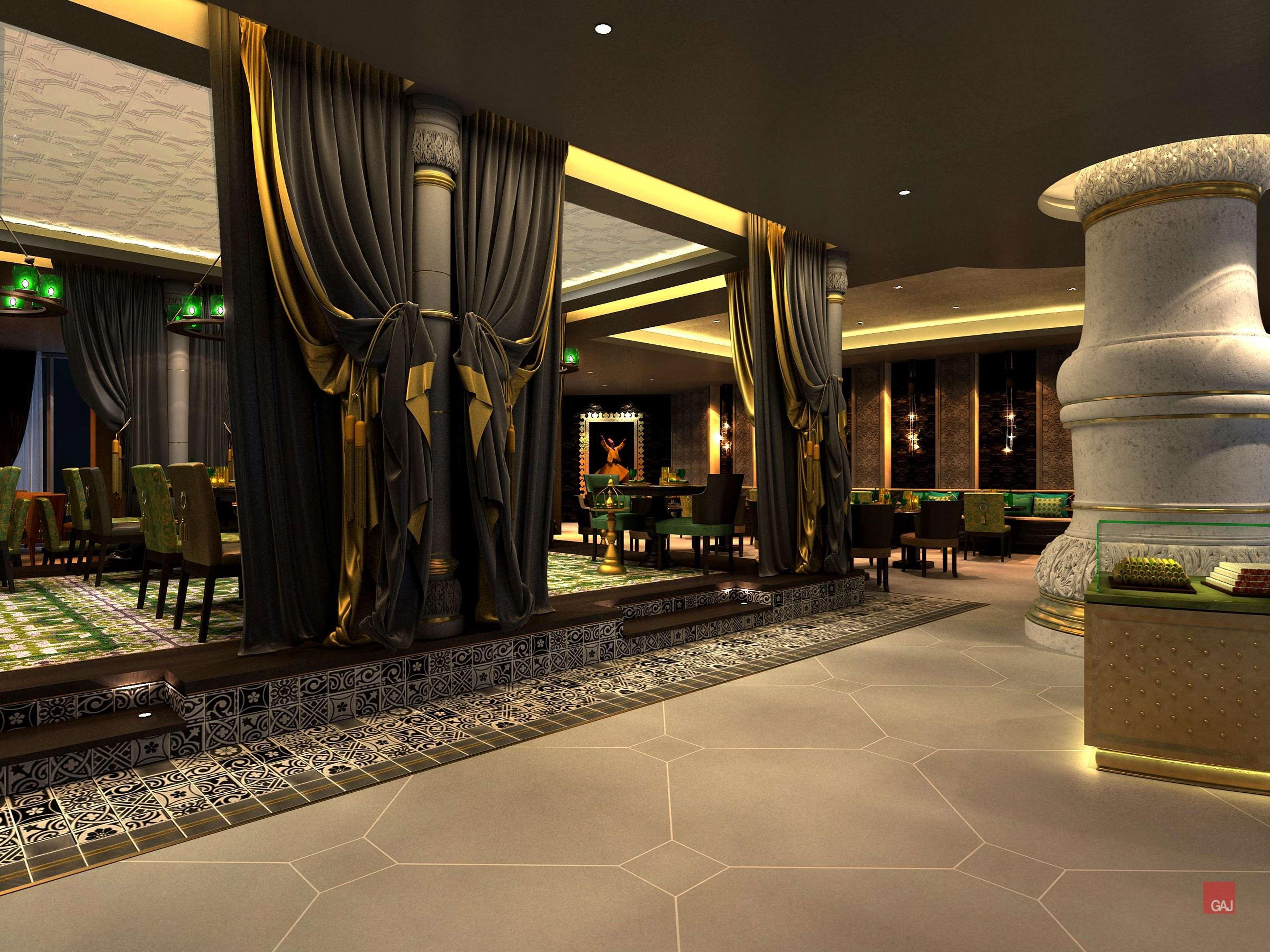 ホテル フェアモント アジュマーン エクステリア 写真 3D rendering of a restaurant